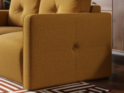 SOLACE+CO Wilfie 2 Seater Chenille Sofa Mustard - thumbnail 3