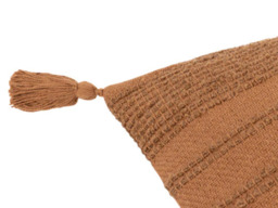Yard Larch Woven Polyester Cushion with Tassels-Ginger - thumbnail 4