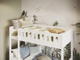 Flair Bea Shorty Wooden Bunk Bed with Trundle-White - thumbnail 3