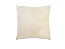 Paoletti Evoke 55 x 55cm Polyester Filled Velvet Cushion-Ivory - thumbnail 2