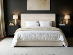 SOLACE+CO Nela Ottoman Bed Woven Fabric Cream Kingsize - thumbnail 3