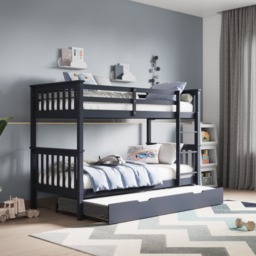 Flair Zoom Detachable Bunk Bed with Trundle Grey
