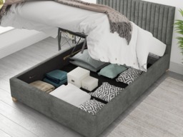 Aspire Grant Ottoman Bed Kimiyo Linen Granite - Double - thumbnail 4