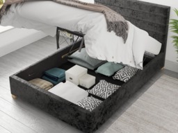 Aspire Kelly Ottoman Bed Mirazzi Velvet Black - Single - thumbnail 4