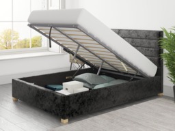 Aspire Kelly Ottoman Bed Mirazzi Velvet Black - Single - thumbnail 3