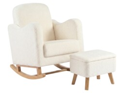 Bebe & Beyond Soother Nursing Chair and Stool Set Off White - thumbnail 2