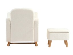 Bebe & Beyond Soother Nursing Chair and Stool Set Off White - thumbnail 5