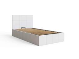 GFW End Lift Ottoman Storage Bed-White/White-Single - thumbnail 4