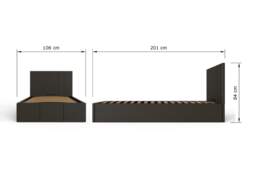 GFW End Lift Ottoman Storage Bed-White/White-Single - thumbnail 5