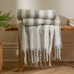 Wylder Beechwood Woven Stripe Throw -Heath - thumbnail 1