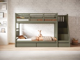 Flair Lunar Staircase Bunk Bed with Storage Olive - thumbnail 3