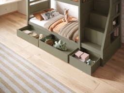 Flair Lunar Staircase Bunk Bed with Storage Olive - thumbnail 4