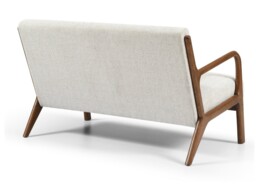 Kyoto Inca 2 Seater Chair with Wooden Frame Natural Woven Chenille - thumbnail 5