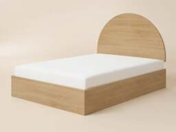 Flair Allison Ottoman Bed with Curved Headboard Oak Double - thumbnail 4