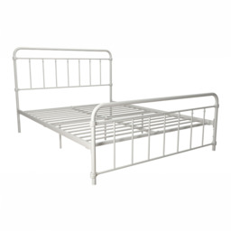 Dorel Wallace Metal Bed Frame-White-Double - thumbnail 1