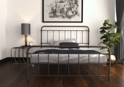 Dorel Wallace Metal Bed Frame-White-Double - thumbnail 4