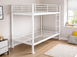 Wholesale Beds No Bolt Metal Bunk Bed-Silver-Small Single - thumbnail 3