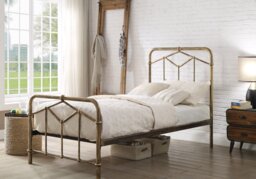 Flintshire Furniture Axton Antique Bronze Metal Bed Frame-Double - thumbnail 2
