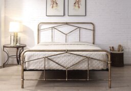 Flintshire Furniture Axton Antique Bronze Metal Bed Frame-Double - thumbnail 3