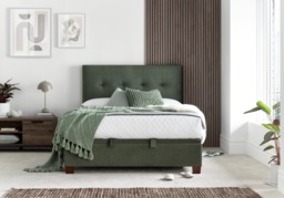 Kaydian Walkworth Fabric Ottoman Storage Bed Winter Moss - Double - thumbnail 3