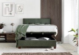 Kaydian Walkworth Fabric Ottoman Storage Bed Winter Moss - Double - thumbnail 4