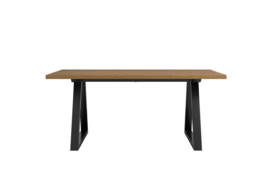 LPD Hyde Dining Table with 2 Hyde Black Benches-Whiskey - thumbnail 3