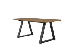 LPD Hyde Dining Table with 2 Hyde Black Benches-Whiskey - thumbnail 4