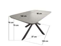 SOLACE+CO Eliza Outdoor Dining Table & Chairs Set Grey & Dark Brown Set of 6 - thumbnail 6