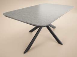 SOLACE+CO Eliza Outdoor Dining Table & Chairs Set Grey & Dark Brown Set of 6 - thumbnail 2
