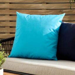 Furn Plain 43 x 43cm Outdoor Polyester Cushion-Aqua