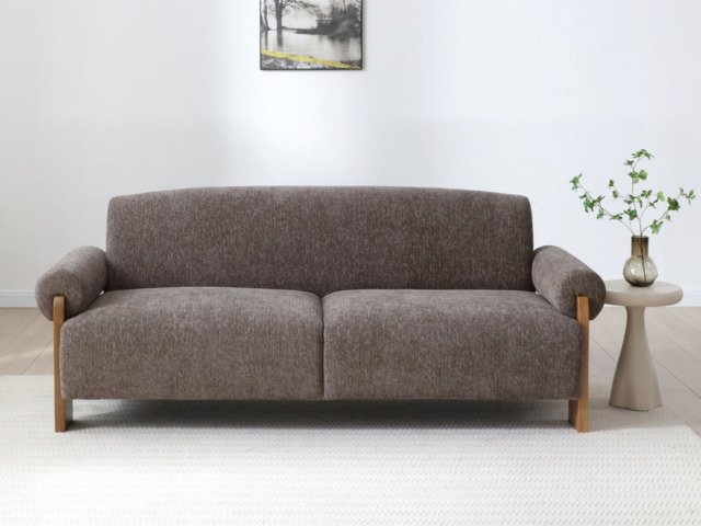 Kyoto Mila 2 Seater Clic Clac Sofa Bed Chenille Mocha - image 1