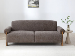 Kyoto Mila 2 Seater Clic Clac Sofa Bed Chenille Mocha - thumbnail 1