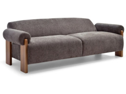 Kyoto Mila 2 Seater Clic Clac Sofa Bed Chenille Mocha - thumbnail 4