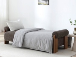 Kyoto Mila 2 Seater Clic Clac Sofa Bed Chenille Mocha - thumbnail 2