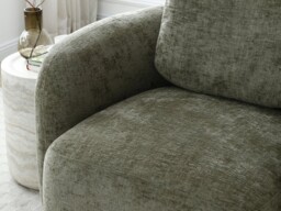 Kyoto Mitch Chenille Swivel Accent Chair Olive - thumbnail 3