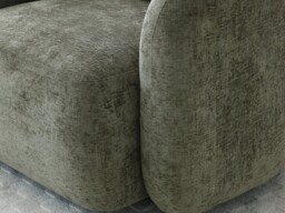Kyoto Mitch Chenille Swivel Accent Chair Olive - thumbnail 4