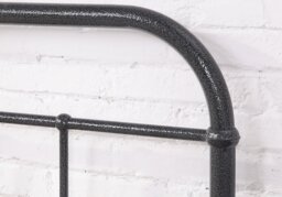 Flintshire Furniture Oakenholt Black & Silver Metal Bed Frame-Double - thumbnail 3