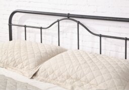 Flintshire Furniture Oakenholt Black & Silver Metal Bed Frame-Double - thumbnail 4
