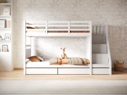 Flair Lunar Staircase Bunk Bed with Storage White - thumbnail 3