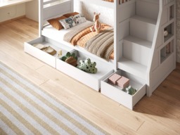 Flair Lunar Staircase Bunk Bed with Storage White - thumbnail 4