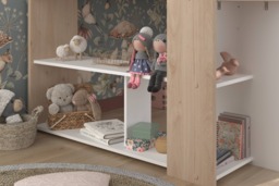 Parisot Shelter Wooden Mid Sleeper Cabin Bed Frame with Shelves - thumbnail 6
