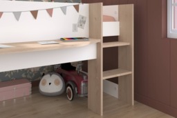 Parisot Shelter Wooden Mid Sleeper Cabin Bed Frame with Shelves - thumbnail 5