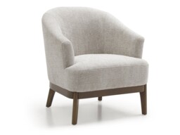 Kyoto Ella Tub Chair with Curved Arms Natural Woven Chenille - thumbnail 5