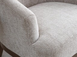 Kyoto Ella Tub Chair with Curved Arms Natural Woven Chenille - thumbnail 2