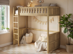Flair Bea Wooden High Sleeper Oak