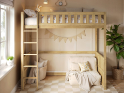 Flair Bea Wooden High Sleeper Oak - thumbnail 2