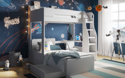 Flair Cosmic L Shaped Bunk Bed White - thumbnail 2