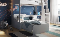 Flair Cosmic L Shaped Bunk Bed White - thumbnail 4