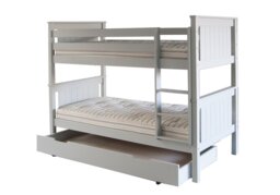 Little Folks Furniture Classic Beech Bunk Bed & Trundle-Dove Grey - thumbnail 6