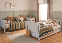 Little Folks Furniture Classic Beech Bunk Bed & Trundle-Dove Grey - thumbnail 4